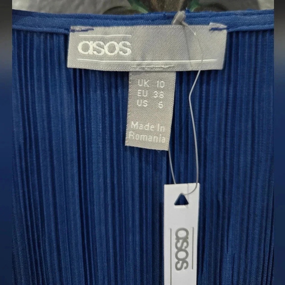 NWT ASOS PLISSE TEA MIDI DRESS - Picture 11 of 12